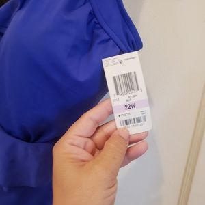Blue Plus Size Swimsuit 22W